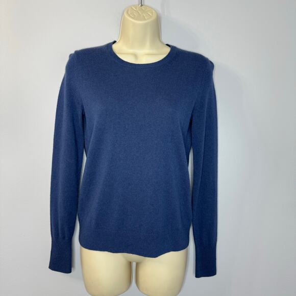 Everlane Cashmere Crew Neck Sweater Women's Blue Pullover Classic Sz XS - Picture 1 of 11